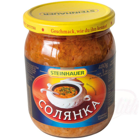 Potée "Soljanka" avec choucroute, légumes et cornichons salés
