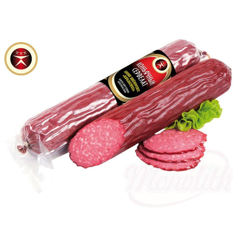 Saucisse à bouillir grossière "Koniachniy" à la manière dun salami cuit