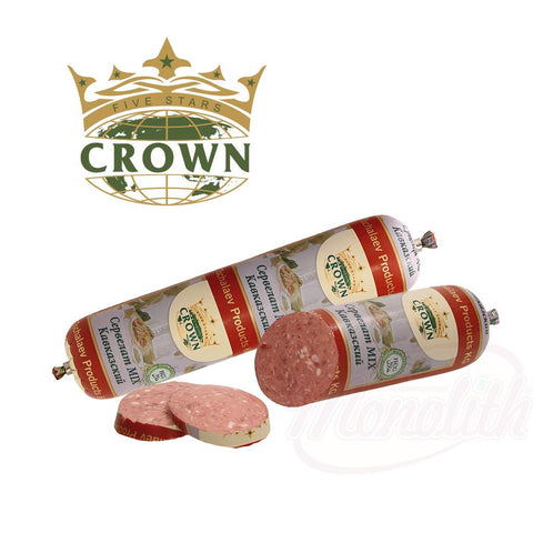 Salami de boeuf HALAL "Servelat Mix Kavkazskij" аvec de la viande de poulet, fumé à chaud