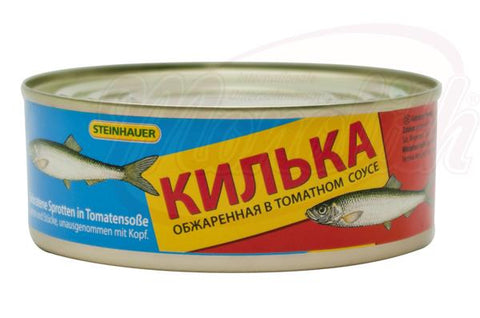 Sprats frits à la sauce tomate. 240g