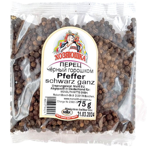Ganzer schwarzer Hosyaushka-Pfeffer