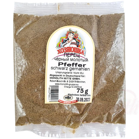 Gemahlener schwarzer Hosyaushka-Pfeffer