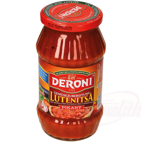 Deroni – „Lutenitsa Pikant“, ein würziges Gemüsegericht mit gegrillten Paprika und Auberginen