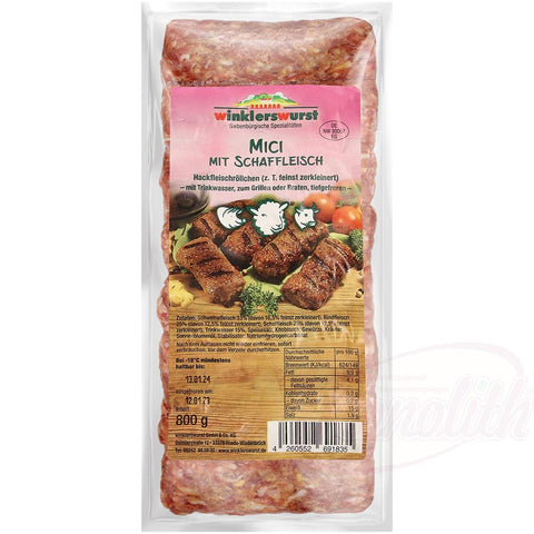 Rouleaux de viande hachée de porc, de bœuf et de mouton (en partie finement hachée) avec eau potable, à griller ou à rôtir, surgelés