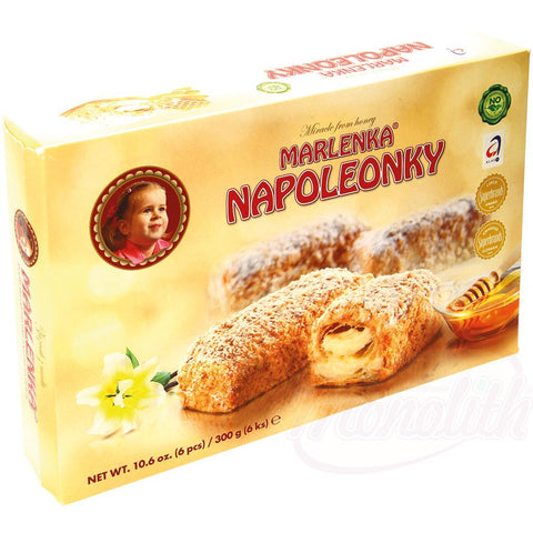 Kleine Blätterteigküchlein gefüllt mit Sahne „Marlenka Napoleonki“, gefroren