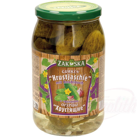 Eingelegte Gurken „Hrustjaschie“ mit Knoblauch