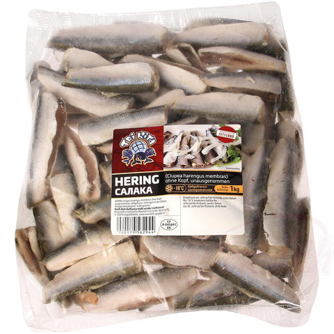 Hareng ("Clupea harengus") éviscéré, sans tête, surgelé