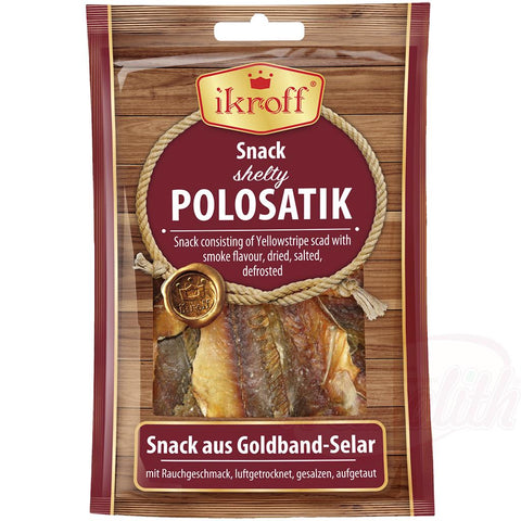 Snack à base de sélénium à bande dorée, au goût fumé, séché à lair, salé, décongelé.