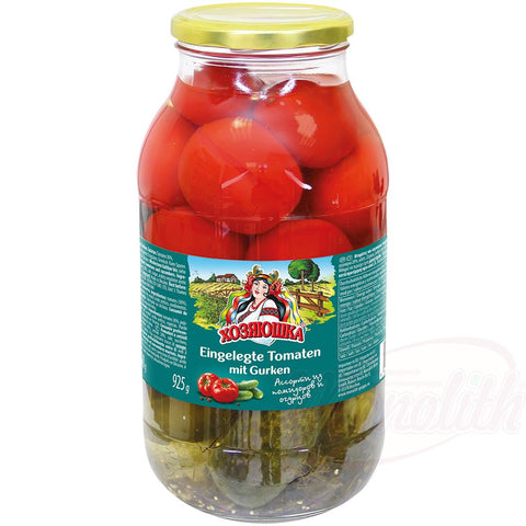 Sonnengetrocknete Tomaten mit Gurke