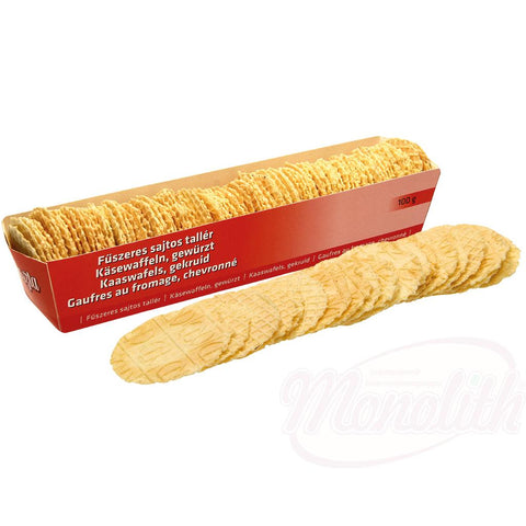 Gaufres au fromage, chevronné.
