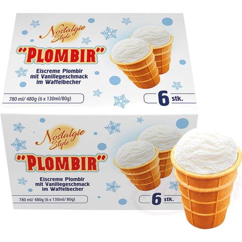 Crème glacée à la vanille en gobelet gaufré