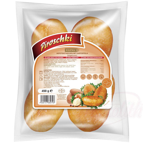 Piroshki - Ce sont des galettes frites à base de pâte levée, rempliese de pommes de terre
