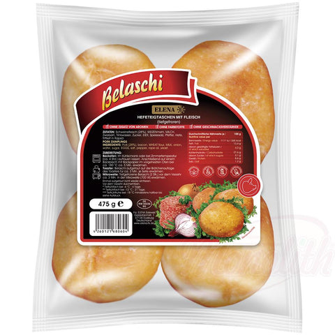 Belashi - pains plats frits à base de pâte levée avec du porc.