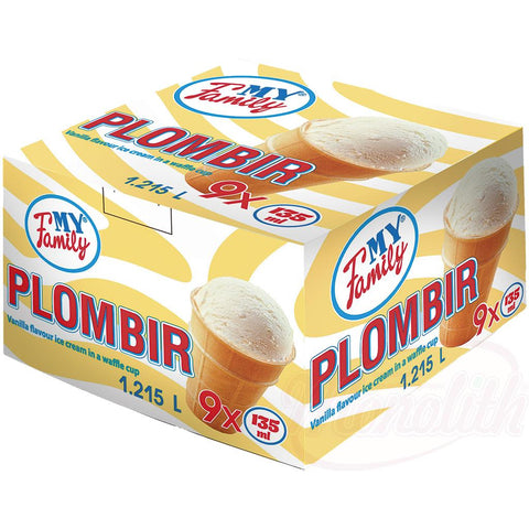 "MOJA SEMJA" Crème glacée à la vanille dans un gobelet en gaufre, 9x 135ml